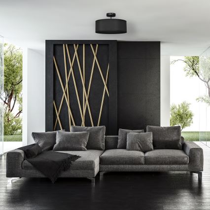 Csillár rúdon ALBA 3xE27/15W/230V fekete