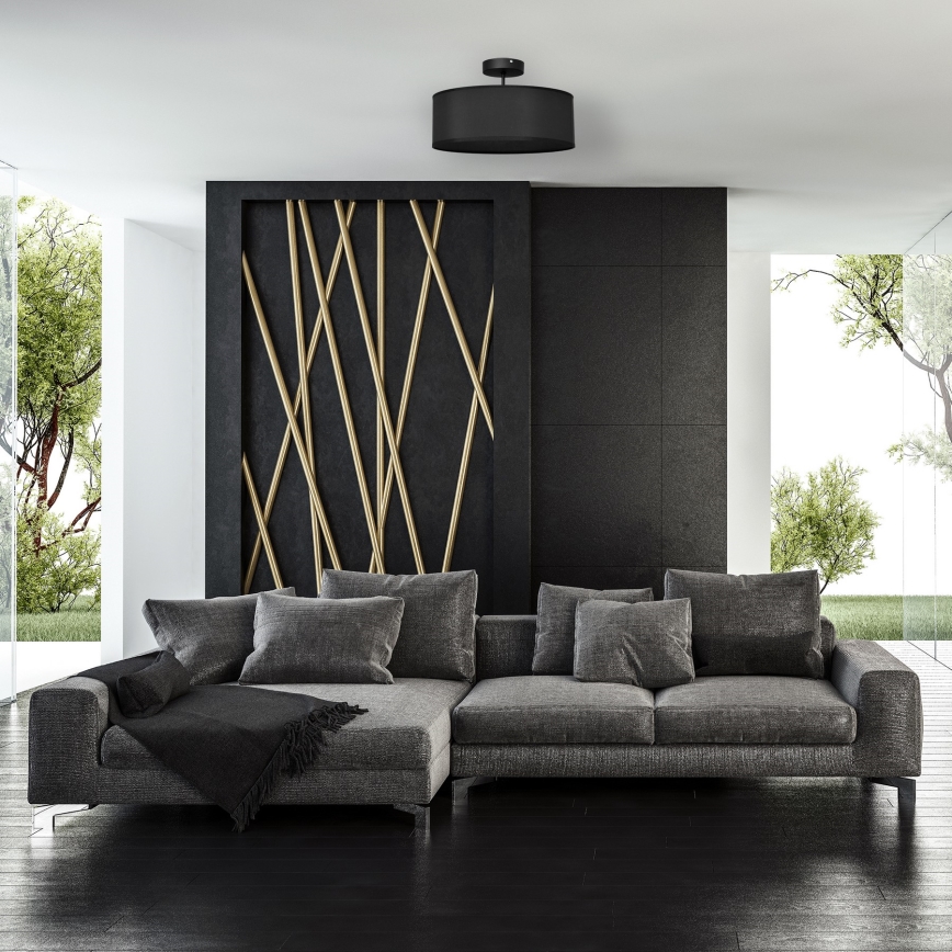 Csillár rúdon ALBA 3xE27/15W/230V fekete