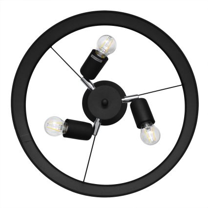 Csillár rúdon ALBA 3xE27/15W/230V fekete