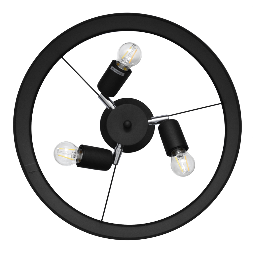 Csillár rúdon ALBA 3xE27/15W/230V fekete