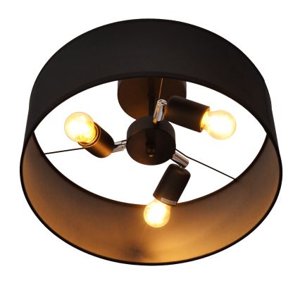 Csillár rúdon ALBA 3xE27/15W/230V fekete