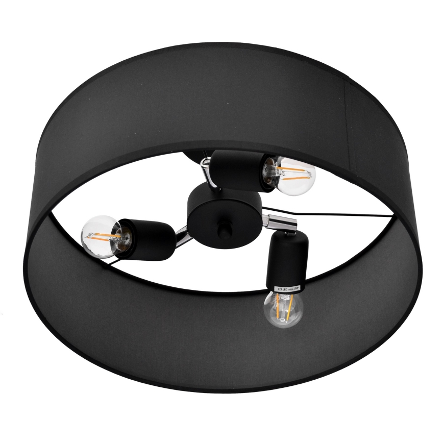 Csillár rúdon ALBA 3xE27/15W/230V fekete