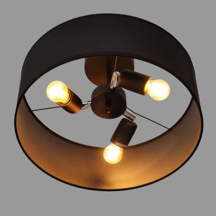 Csillár rúdon ALBA 3xE27/15W/230V fekete