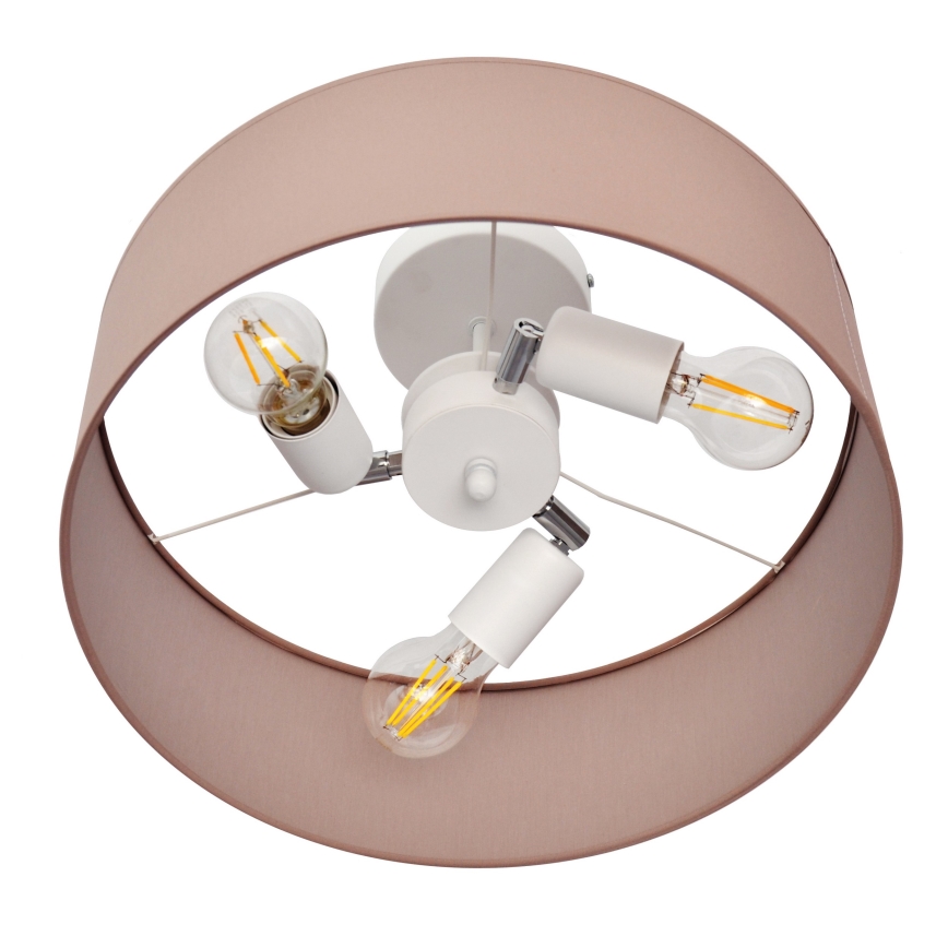 Csillár rúdon ALBA 3xE27/15W/230V rózsaszín