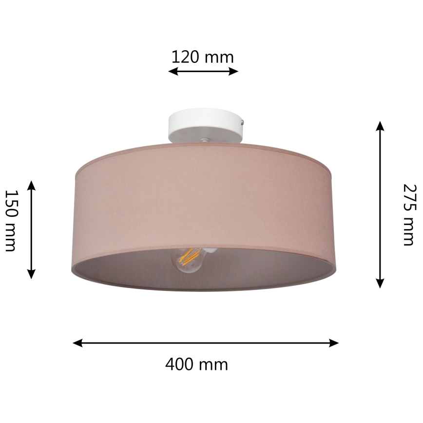 Csillár rúdon ALBA 3xE27/15W/230V rózsaszín
