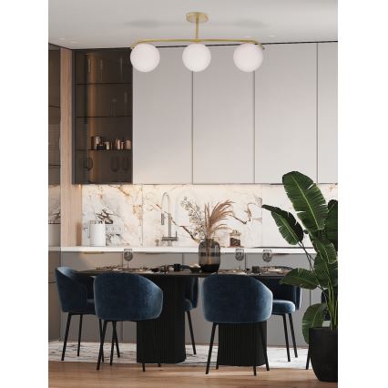 Csillár rúdon AMADEO 3xE14/40W/230V réz