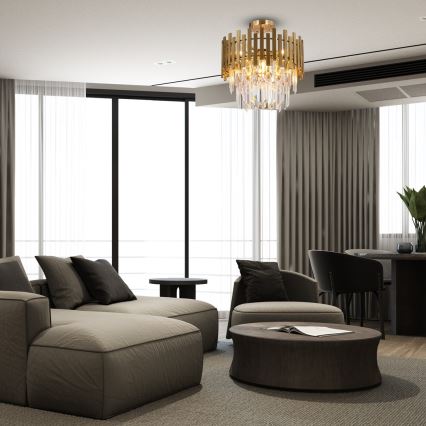 Csillár rúdon ASPEN 6xE14/40W/230V arany