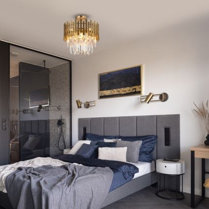 Csillár rúdon ASPEN 6xE14/40W/230V arany