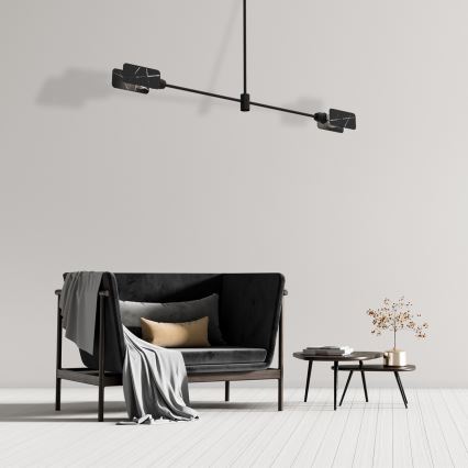 Csillár rúdon ASTRA 2xE27/60W/230V fekete