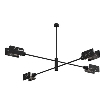 Csillár rúdon ASTRA 4xE27/60W/230V fekete