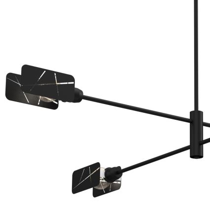 Csillár rúdon ASTRA 4xE27/60W/230V fekete