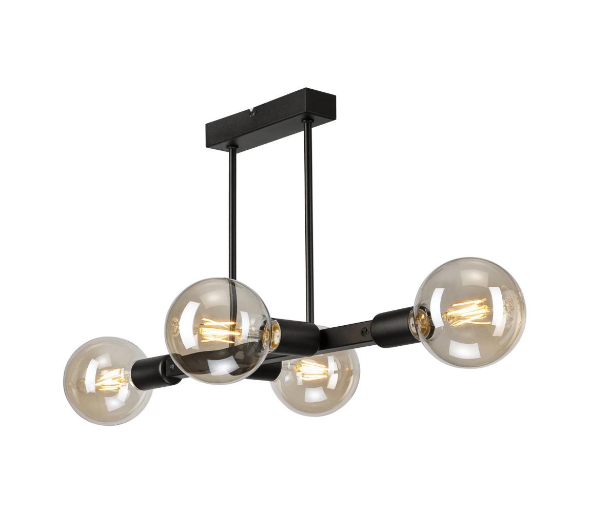 Csillár rúdon ASTRID 4xE27/60W/230V fekete LM