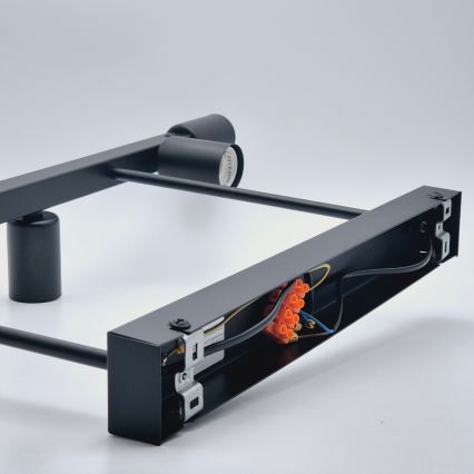 Csillár rúdon ASTRID 6xE27/60W/230V fekete