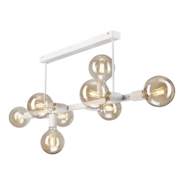 Csillár rúdon ASTRID 8xE27/60W/230V fehér