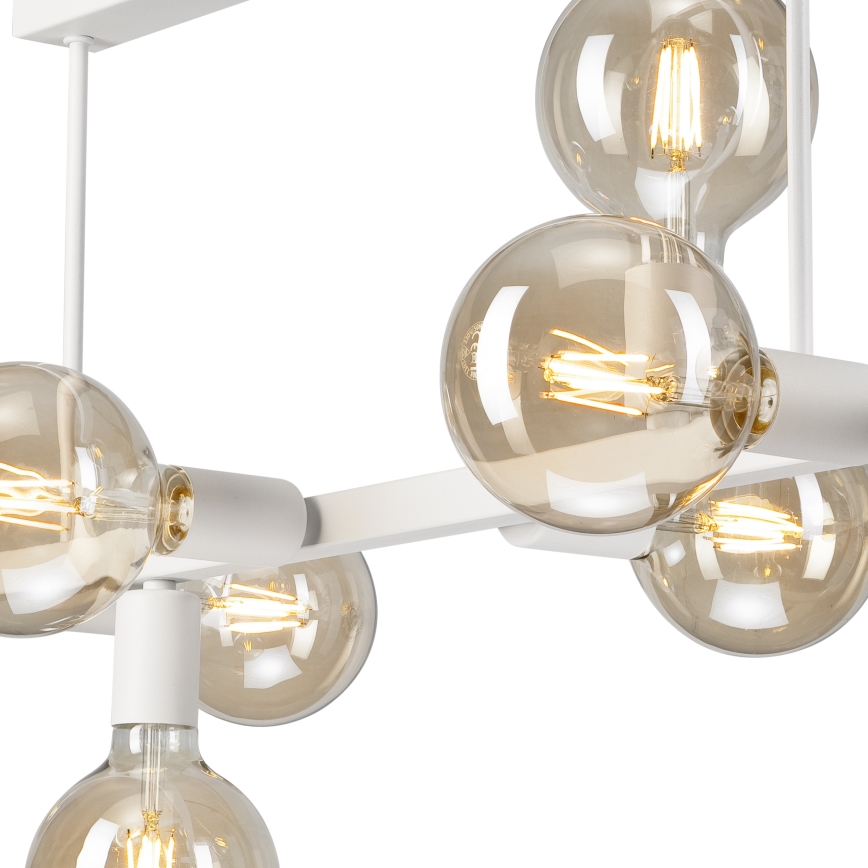 Csillár rúdon ASTRID 8xE27/60W/230V fehér