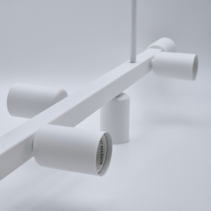 Csillár rúdon ASTRID 8xE27/60W/230V fehér