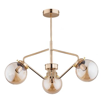 Csillár rúdon  BARSUM 3xE14/10W/230V arany