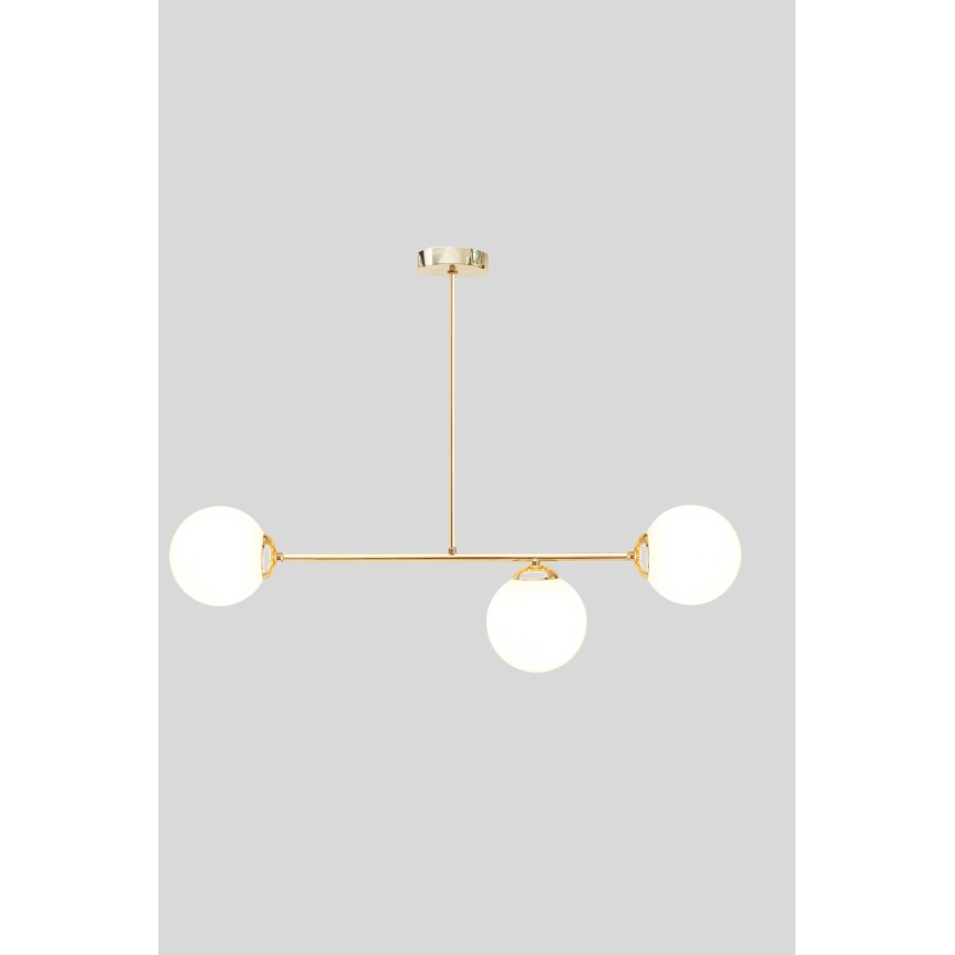 Csillár rúdon FIRA 3xE27/60W/230V arany