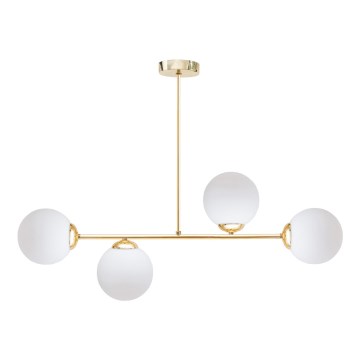 Csillár rúdon FIRA 4xE27/60W/230V arany