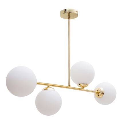 Csillár rúdon FIRA 4xE27/60W/230V arany