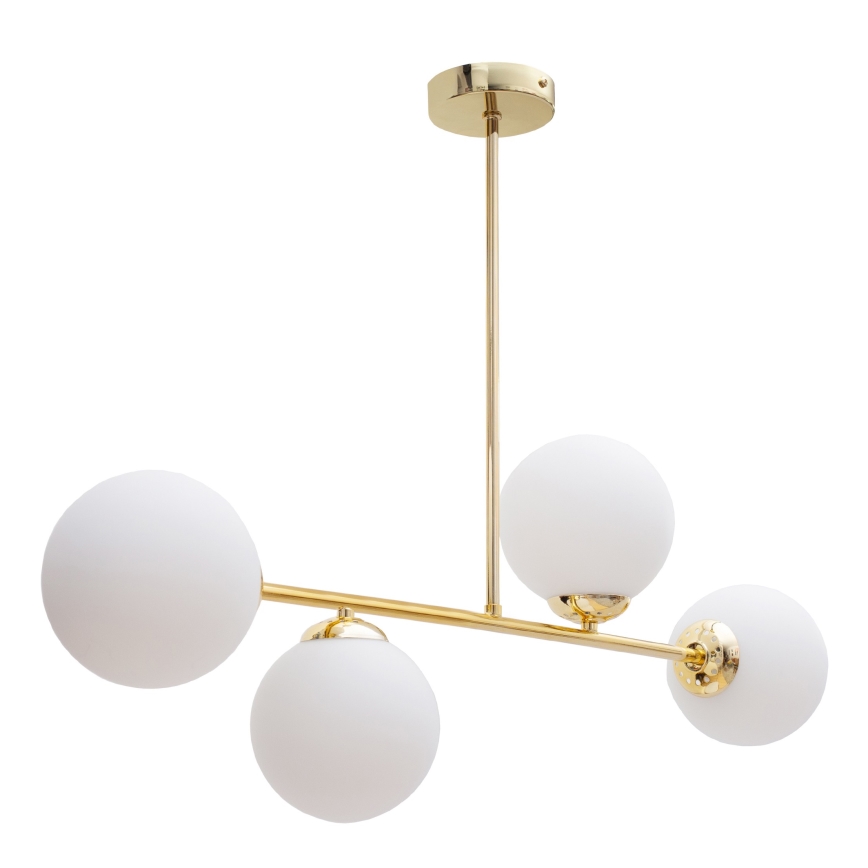 Csillár rúdon FIRA 4xE27/60W/230V arany