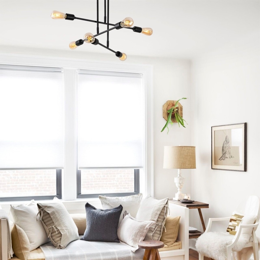 Csillár rúdon FLOWER 6xE27/40W/230V