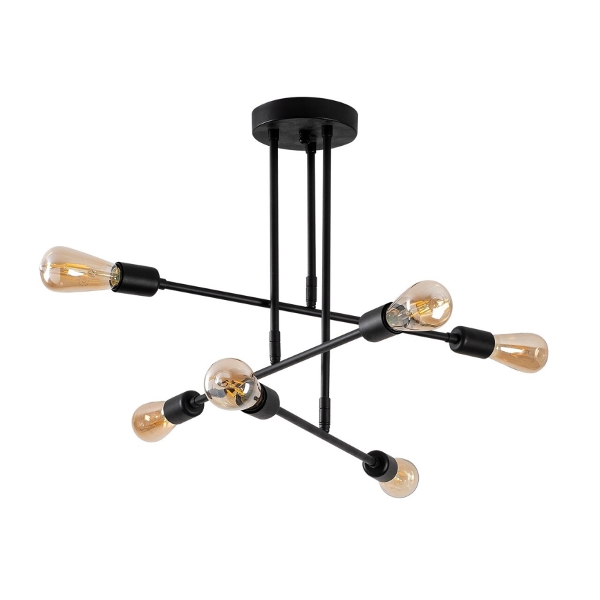 Csillár rúdon FLOWER 6xE27/40W/230V