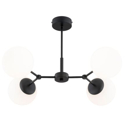 Csillár rúdon FOTON 4xE14/10W/230V fekete