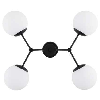 Csillár rúdon FOTON 4xE14/10W/230V fekete