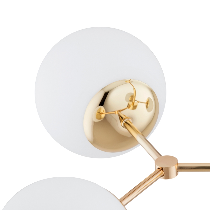 Csillár rúdon FOTON 4xE14/40W/230V arany/fehér