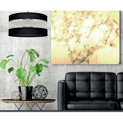 Csillár rúdon HELEN 3xE27/15W/230V fekete/arany