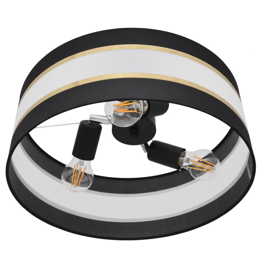 Csillár rúdon HELEN 3xE27/15W/230V fekete/arany