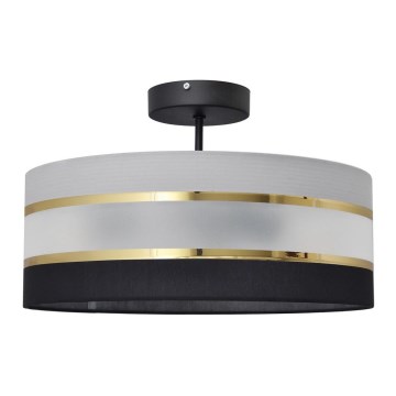 Csillár rúdon HELEN 3xE27/15W/230V fekete/szürke/arany