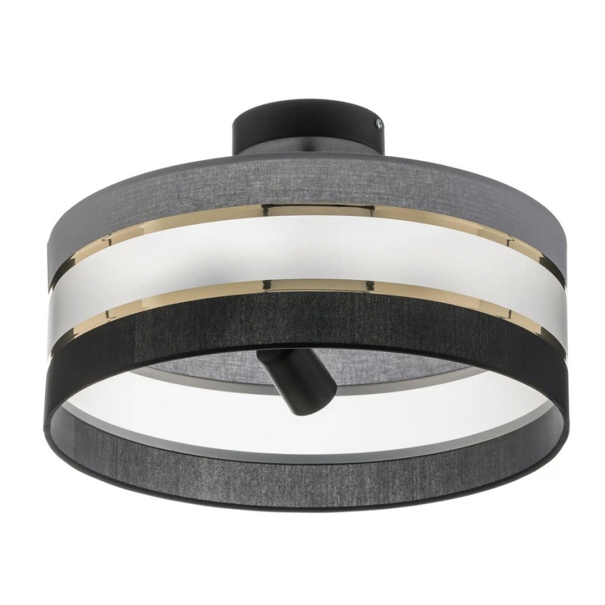 Csillár rúdon HELEN 3xE27/15W/230V fekete/szürke/arany