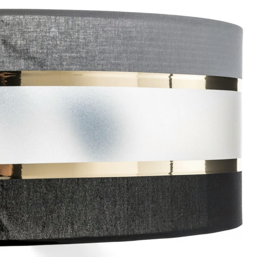 Csillár rúdon HELEN 3xE27/15W/230V fekete/szürke/arany