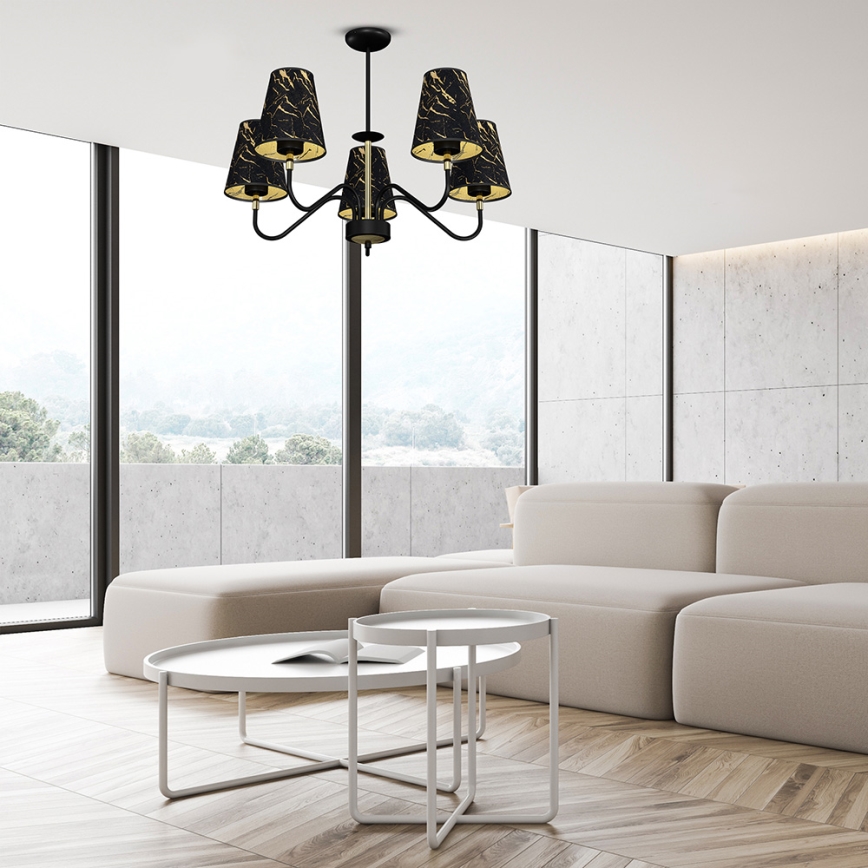 Csillár rúdon HERMES 5xE27/60W/230V