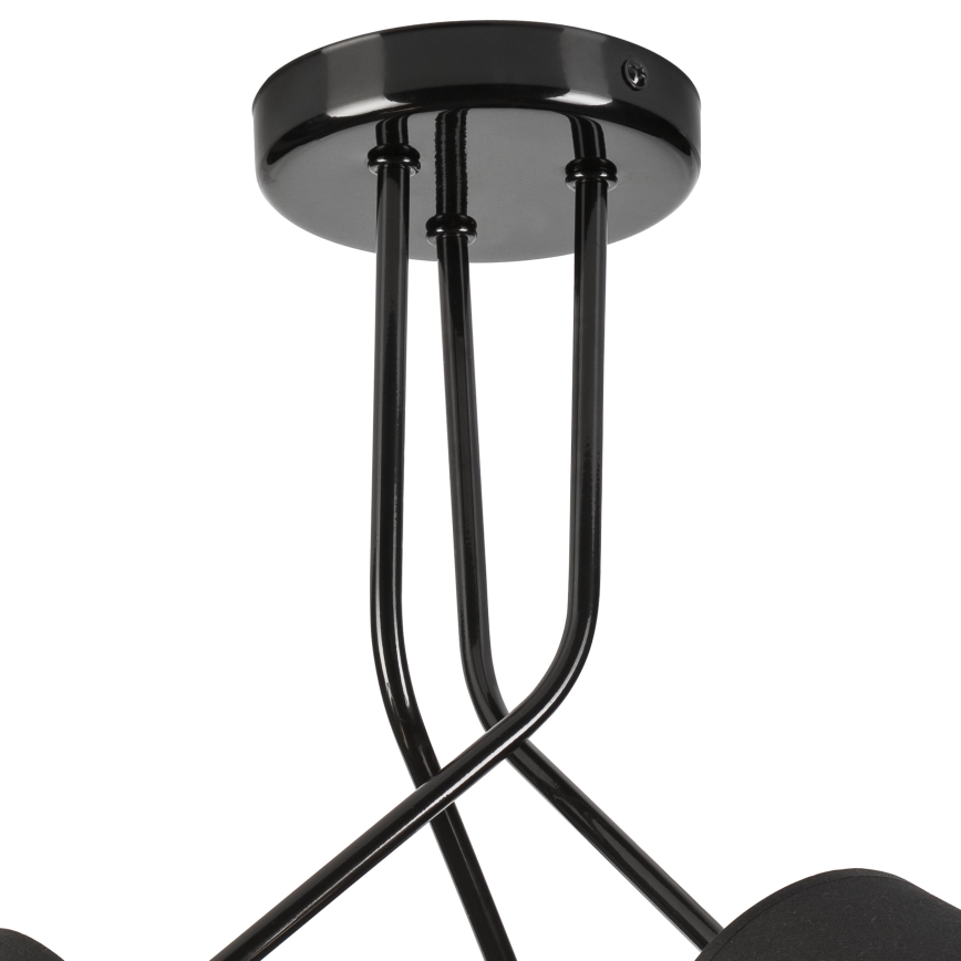 Csillár rúdon IRMA 3xE27/15W/230V fekete