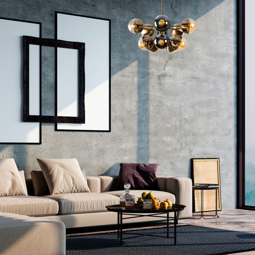 Csillár rúdon KARSOR 10xE27/40W/230V