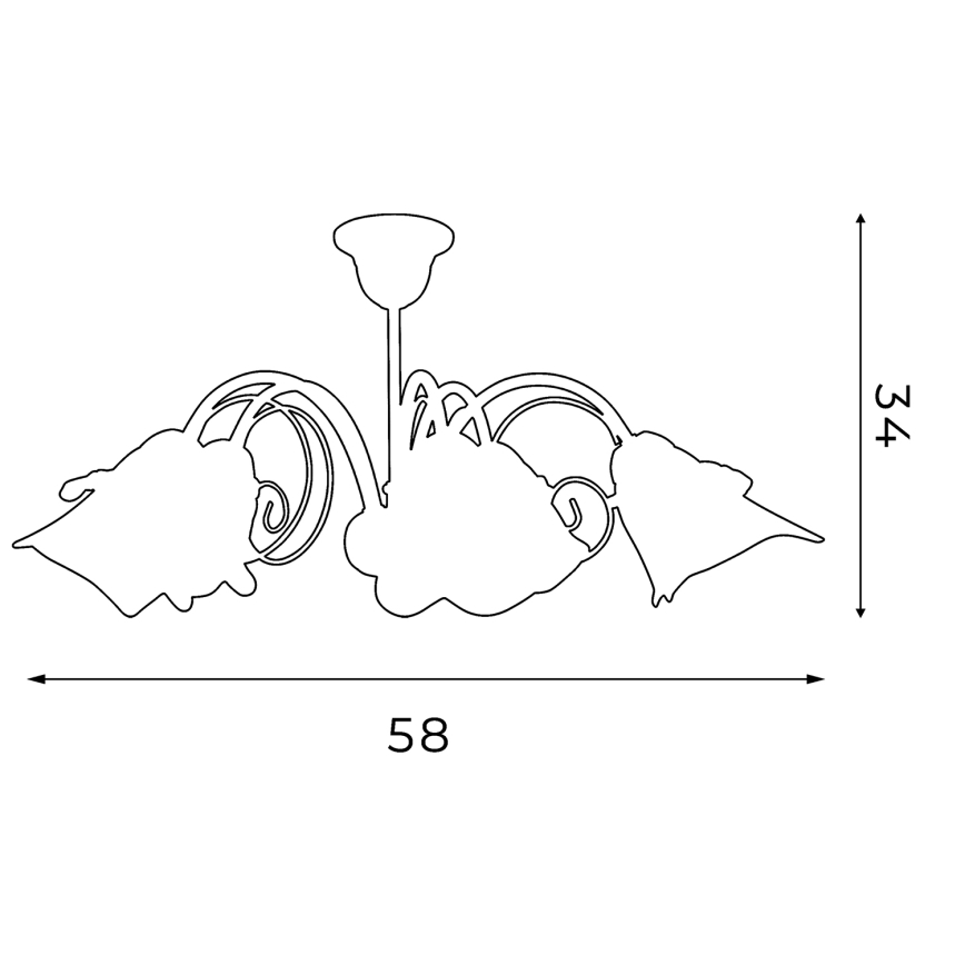 Csillár rúdon KOKARDA 5xE14/60W/230V