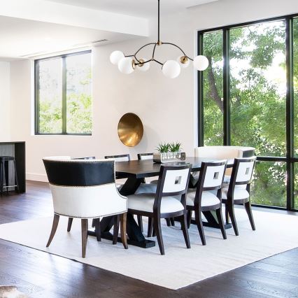 Csillár rúdon KROMOZOM 6xE27/40W/230V