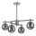 Csillár rúdon LILOU 4xE14/5W/230V matt króm/füstös