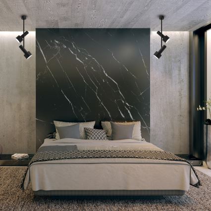 Csillár rúdon LINTERNA 2xGX53/12W/230V fekete