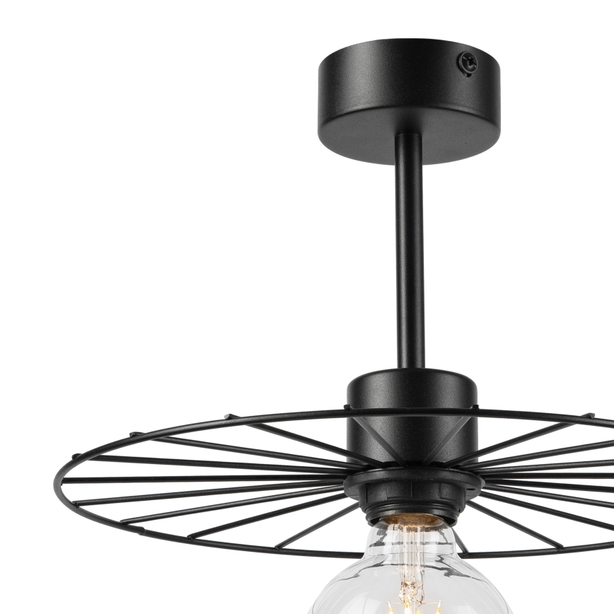 Csillár rúdon MONTANA 1xE27/15W/230V átm. 30 cm fekete