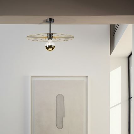 Csillár rúdon MONTANA 1xE27/15W/230V átm. 45 cm arany/fekete