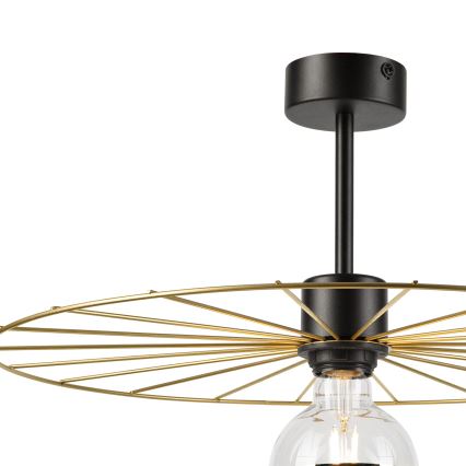 Csillár rúdon MONTANA 1xE27/15W/230V átm. 45 cm arany/fekete