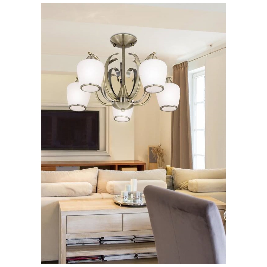 Csillár rúdon OPERA 5xE27/60W/230V