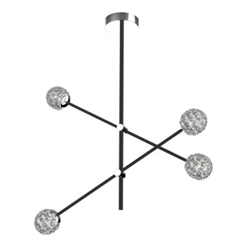 Csillár rúdon PAKSOS 4xG9/5W/230V fekete