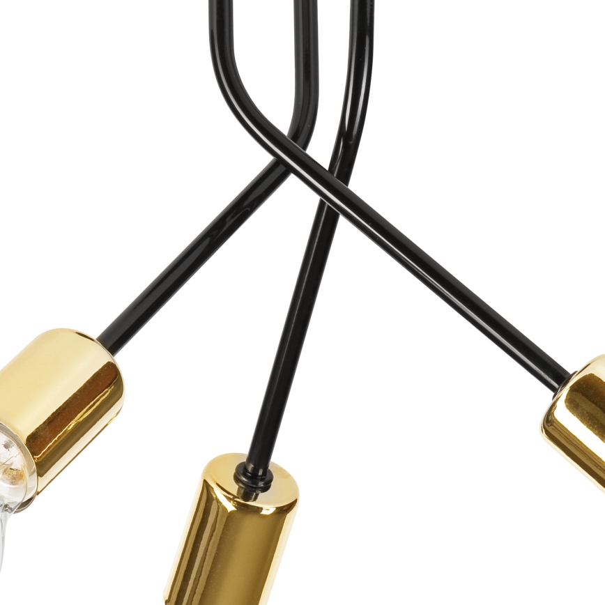 Csillár rúdon PRIYA 3xE27/15W/230V fekete