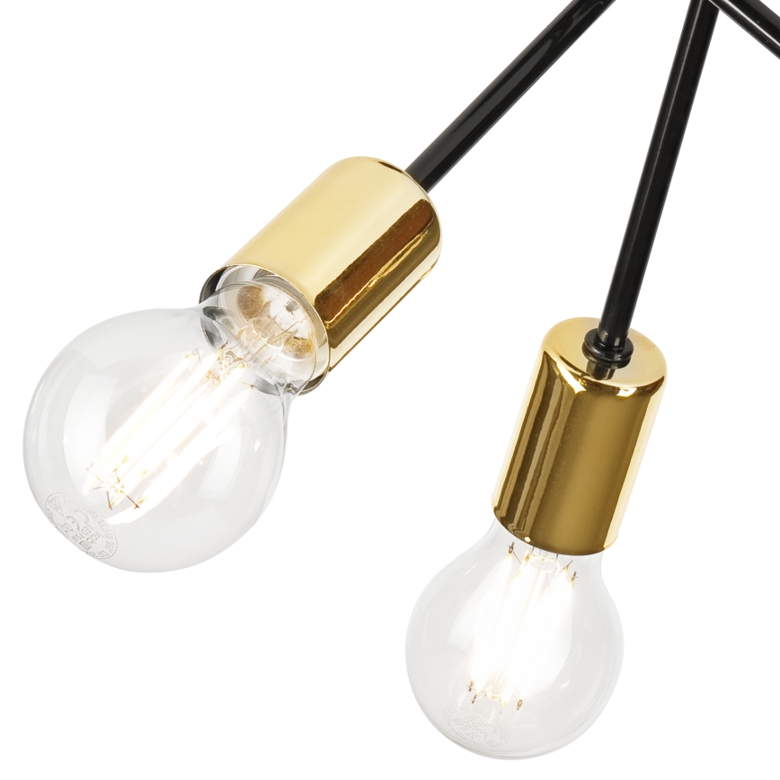 Csillár rúdon PRIYA 3xE27/15W/230V fekete