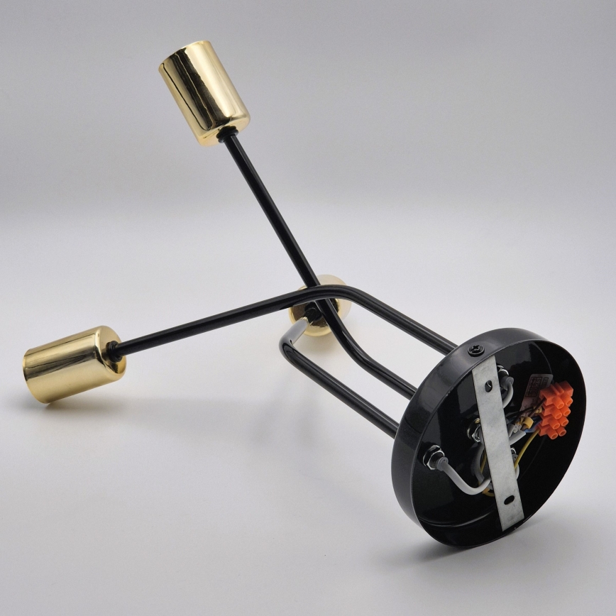 Csillár rúdon PRIYA 3xE27/15W/230V fekete